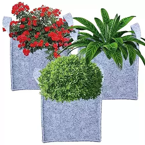 ORILEY Plant Growing Bag Size 15x15x15 inch 400 GSM Square Grey, OR-SQGB-36 (Pack of 3)