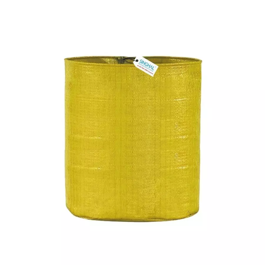 Singhal Plant Grow Bags Yellow HDPE Round UV Resistant 18x6 inch (Pack of 10 Pcs)