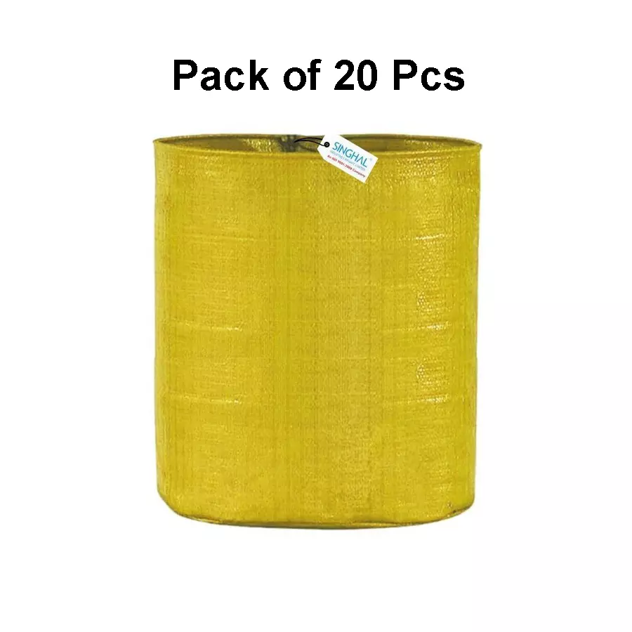 singhal-plant-grow-bags-yellow-hdpe-round-uv-resistant-9x12-inch-pack-of-20-pcs