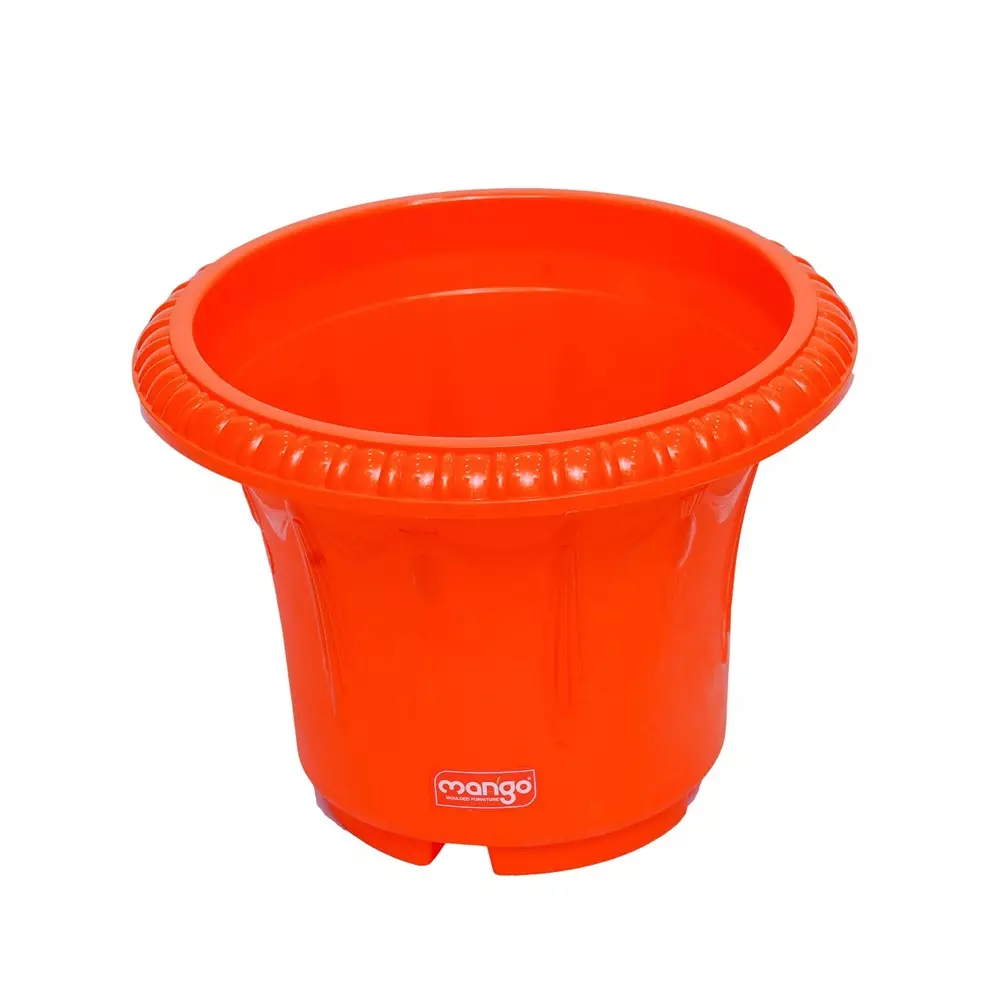 Mango Flower Pot 254x254x355.6 mm Orange for Interior or Exterior Décor
