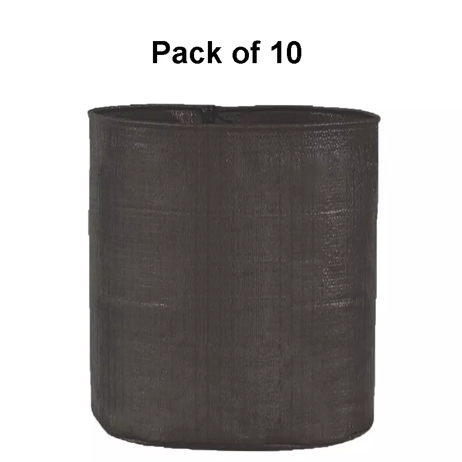 Singhal Plant Grow Bags Black HDPE Round UV Resistant 15x18 inch (Pack of 10 Pcs)
