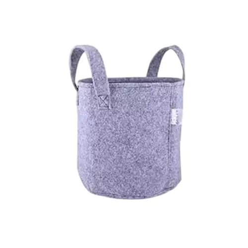 ORILEY Plant Growing Bag with Sturdy Handle Size 10x10 inch 500 GSM Round Grey, OR-RGB-196 (Pack of 2)