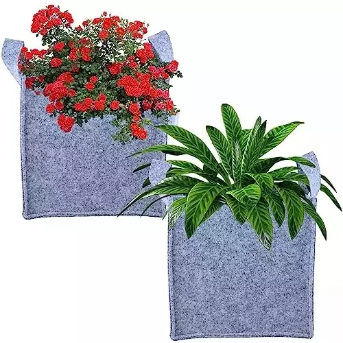 ORILEY Plant Growing Bag Size 15x15x15 inch 400 GSM Square Grey, OR-SQGB-30 (Pack of 2)