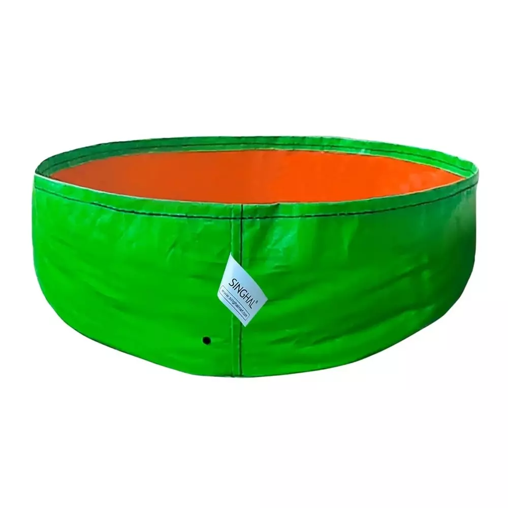 Singhal UV Protected Grow Bags HDPE Round Shape 260 GSM 15x9 inch Size Green, GB260GSM_15x9_P20 (Pack of 20 Pcs)