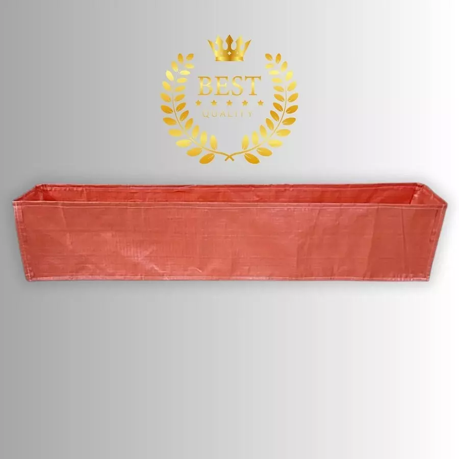 Singhal Plant Grow Bags 60x12x12 inch Orange HDPE Rectangular (Pack of 10 Pcs)