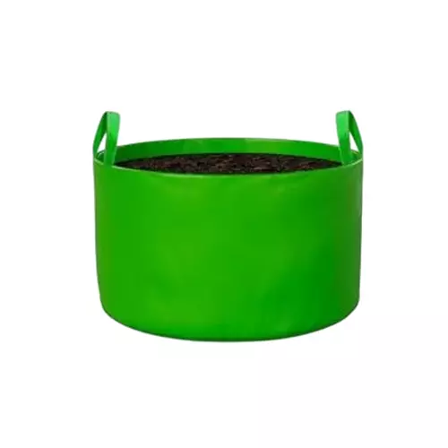 ORILEY Plant Growing Bag Size 15x12 inch 450 GSM Round with Handle Green, OR-HDPGB-187 (Pack of 20)