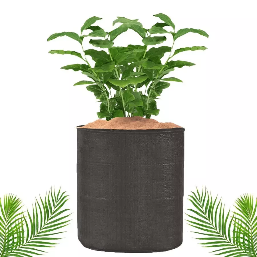 Singhal Plant Grow Bags Black HDPE Round UV Resistant 15x18 inch (Pack of 100 Pcs)
