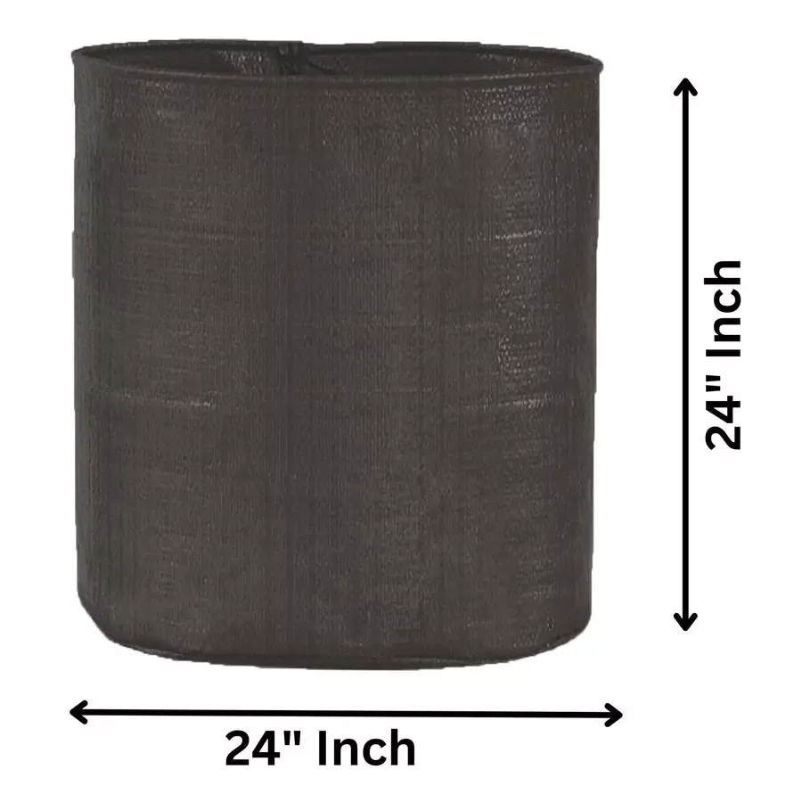 Singhal Plant Grow Bags Black HDPE Round UV Resistant 15x18 inch (Pack of 100 Pcs)