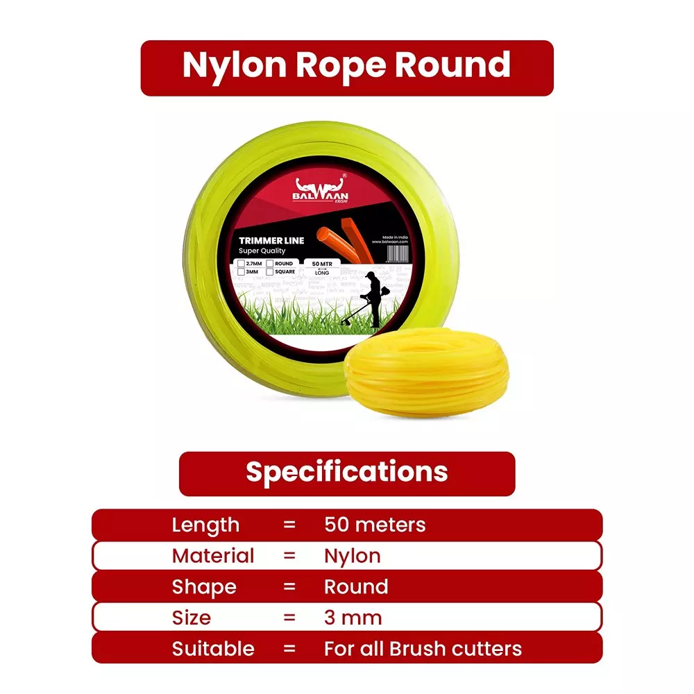 balwaan-super-quality-brush-cutter-trimmer-line-round-nylon-50-m-length-3-mm-size-yellow-nrr-350