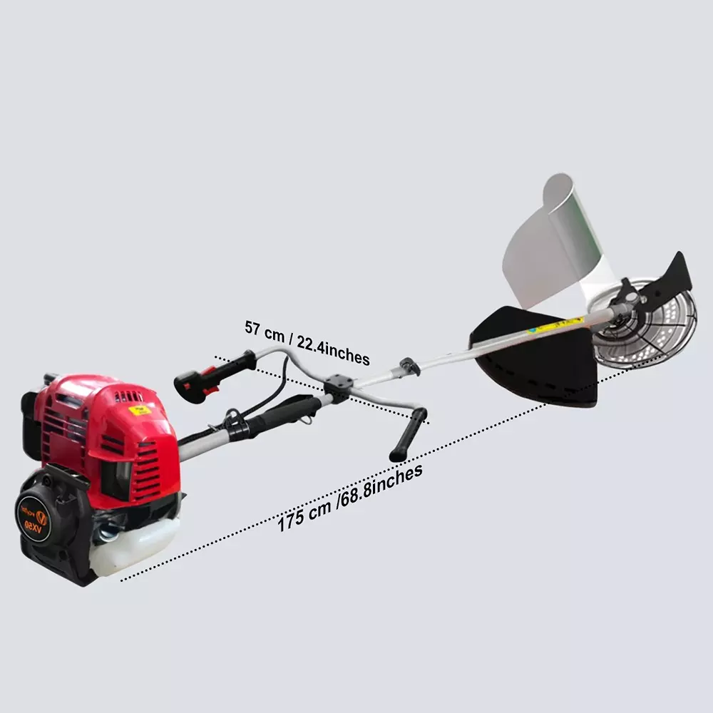 Voltz Brush Cutter 4 Stroke Torque Engine Fuel Power 48 cc Red for Grass Trimming & Lawn Cutting Use, VX50