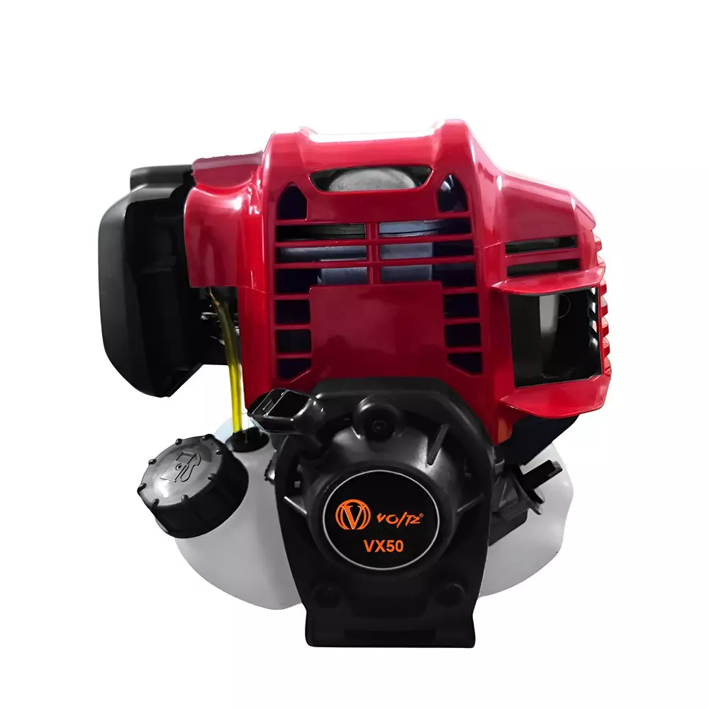 Voltz Brush Cutter 4 Stroke Torque Engine Fuel Power 48 cc Red for Grass Trimming & Lawn Cutting Use, VX50