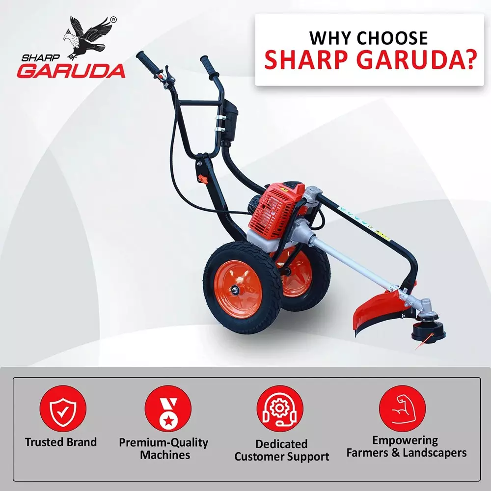 sharp-garuda-trolley-brush-cutter-machine-63cc-2-stroke-petrol-engine-with-2t-80t-blade