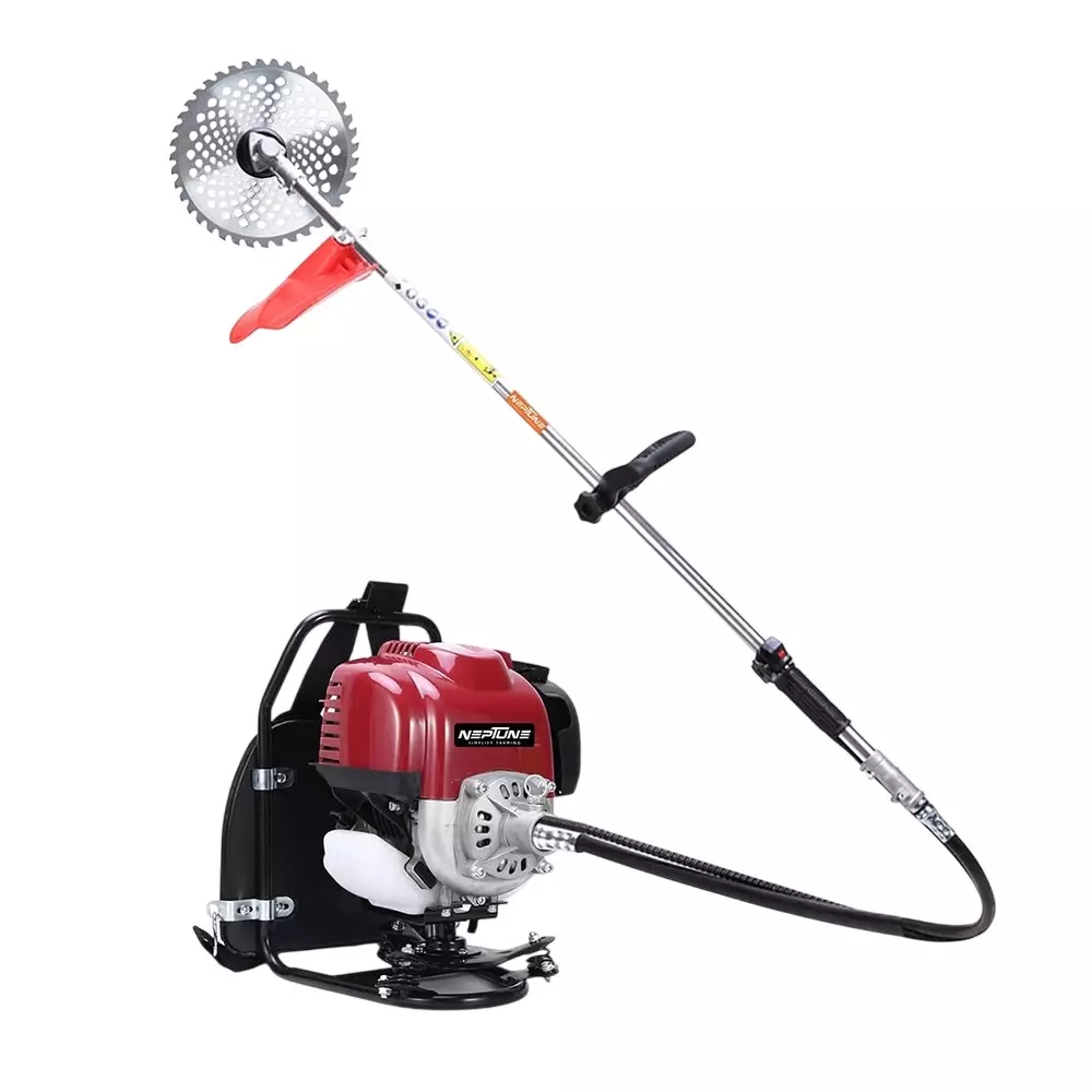 Neptune Backpack Brush Cutter 4 Stroke 35 CC 2 HP Petrol Engine Recoil Starter For Weed, Garden, Lawn, Yard Cutting