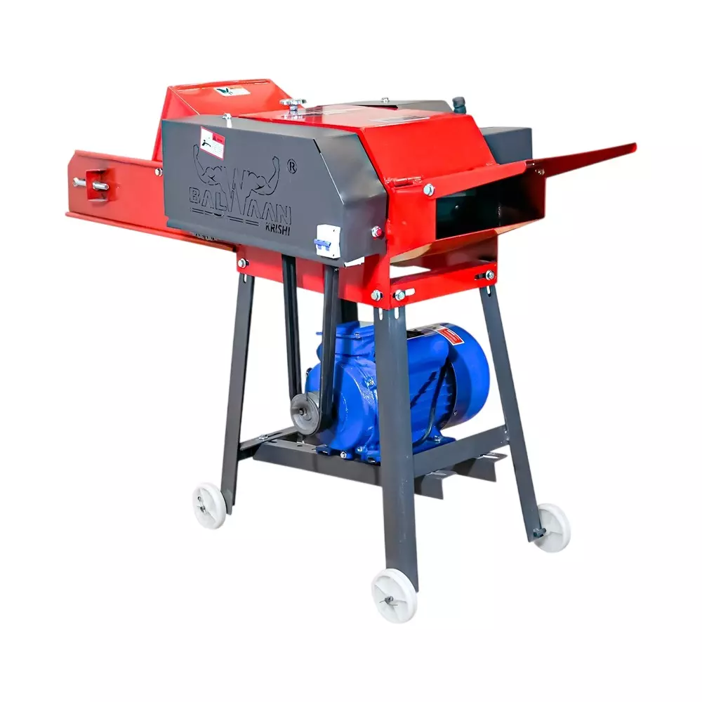 Balwaan Wet & Dry Cutter Chaff Cutter with Gear & Engine 4 Blades 3 HP for Farming & Gardening, CH320