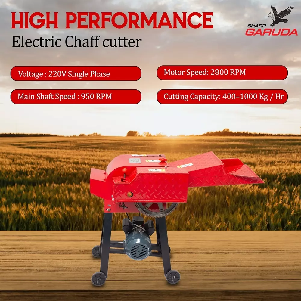 sharp-garuda-electric-chaff-cutter-machine-single-phase-3-hp-4001000-kghr-heavy-duty-forage-grass-cutting