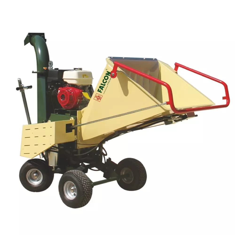 Falcon Bio Shredder Hydraulic Feeding Roller with Speed Regulator Steel 13 HP Power 4 Blades for Gardening & Agricultural Use, FBS-700