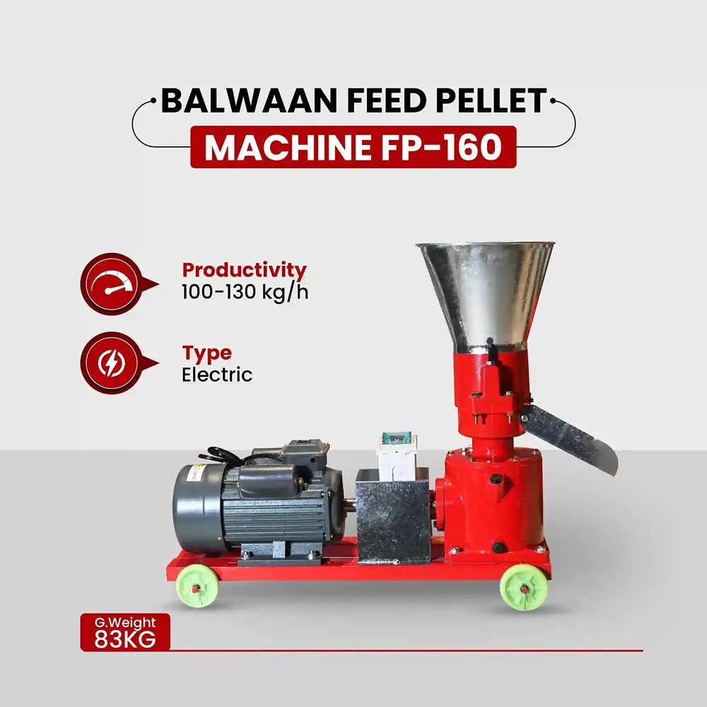 balwaan-feed-pellet-machine-5-hp-3-roller-system-100-130-kgh-productivity-3-to-8-mm-pellet-size-fp-160