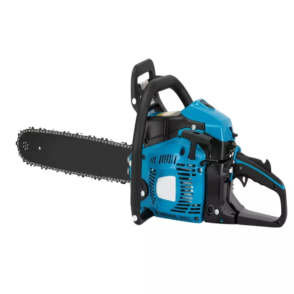 Dayuri 78 cc Gasoline Chainsaw 45.72 cm Bar Length 3000 RPM Speed 4 kW Single Cylinder Polished Blue & Black for Industrial Use, DA-GCS5123