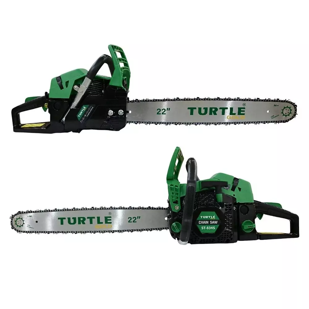 Turtle Gold Petrol Chain Saw 62 cc 3.0 Kw 558 mm (22 inch), ST 834S