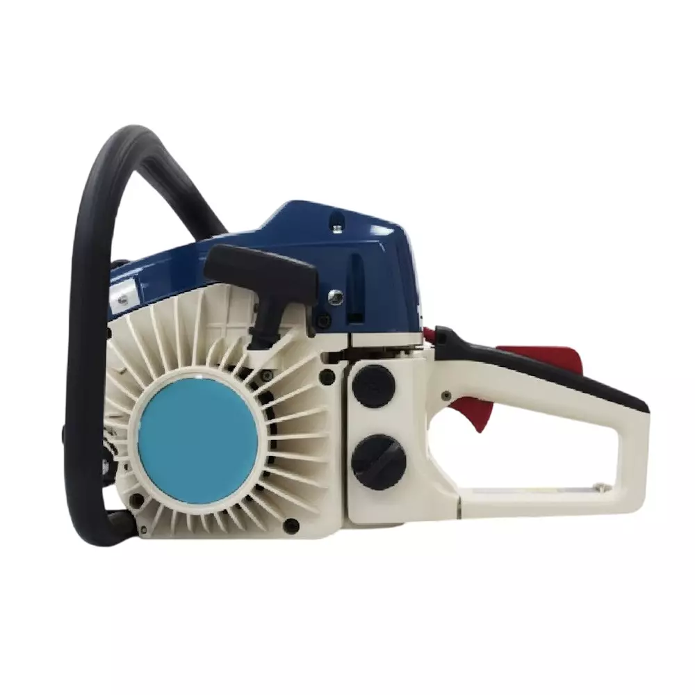Dayuri 74 cc Gasoline Chainsaw 45.72 cm Bar Length Polished Blue for Industrial Use, DA 5120
