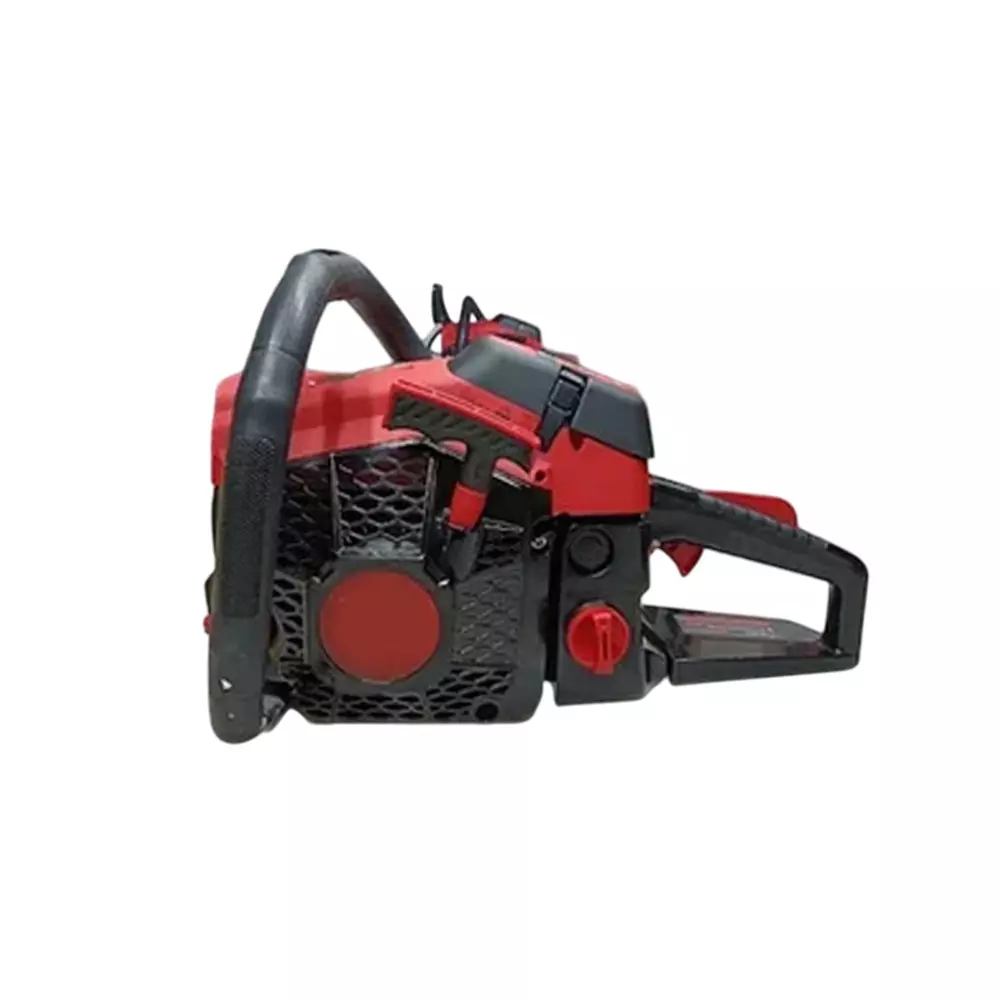 Yuri 62 cc Gasoline Chainsaw 56 cm Bar Length 13200 RPM Speed 2900 W Single Cylinder Polished Red & Black for Industrial Use, YP-KP-2200