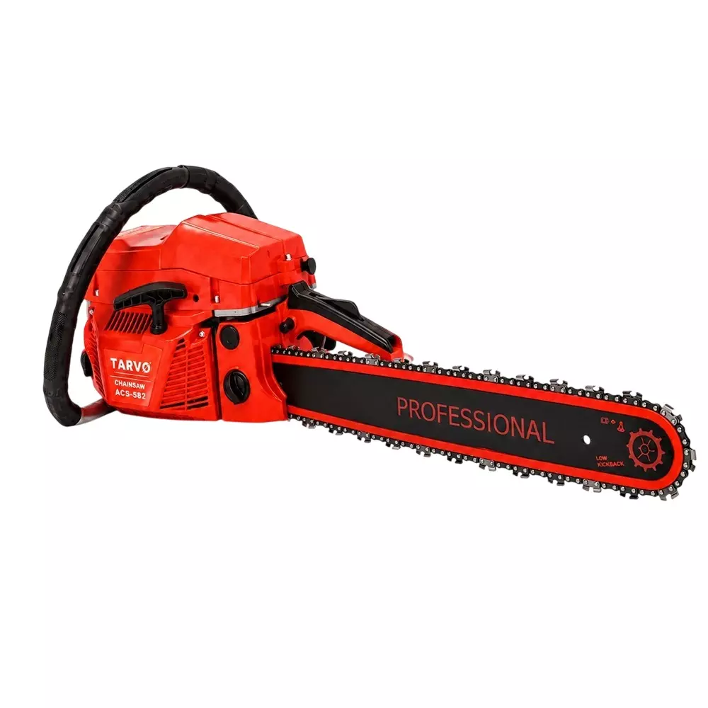 Tarvo 20 inch (508 mm) Chain Saw With 1.75 kW Power, 2800 - 11000 RPM Speed and 58 CC Displacement, ACS-582 (With Guide Bar & Chain)