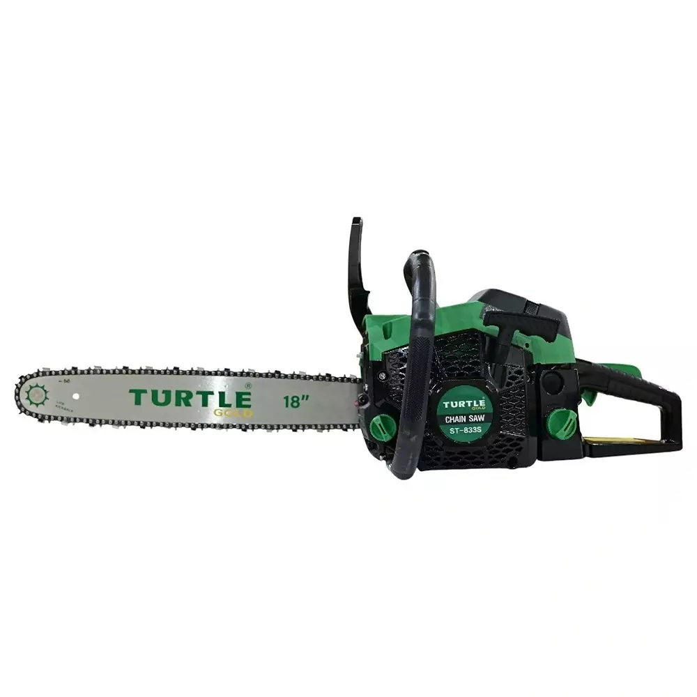 Turtle Gold Petrol Chain Saw 58 cc 2.6 Kw 450 mm (18 inch), ST 833S