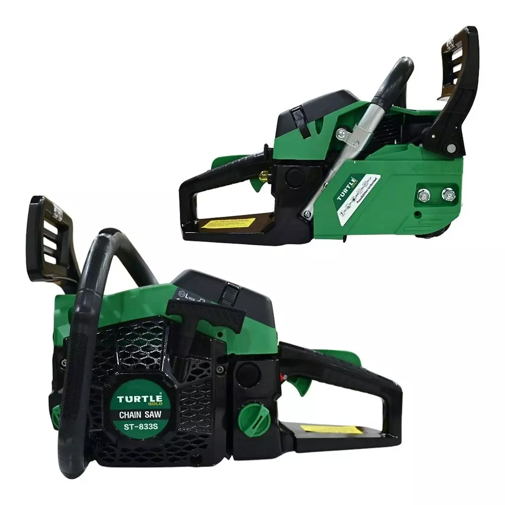 Turtle Gold Petrol Chain Saw 58 cc 2.6 Kw 450 mm (18 inch), ST 833S