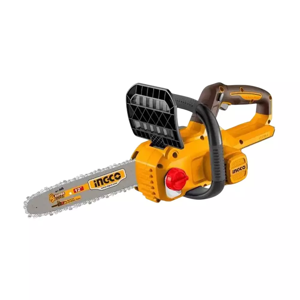 Ingco Cordless Chain Saw 12 Inch (30 cm) Bar Length 10 m/s Chain Speed Brushless Motor (Without Battery & Charger), CGSLI20126