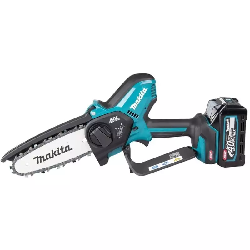 Makita Cordless Pruning Saw 40 V Max Li-ion XGT, 15 cm Bar Length and 8.0 m/s Chain Speed, UC029GM201 (With Battery & Charger)