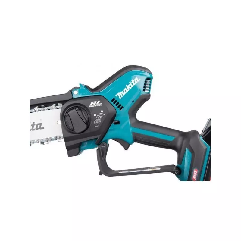 Makita Cordless Pruning Saw 40 V Max Li-ion XGT, 15 cm Bar Length and 8.0 m/s Chain Speed, UC029GM201 (With Battery & Charger)