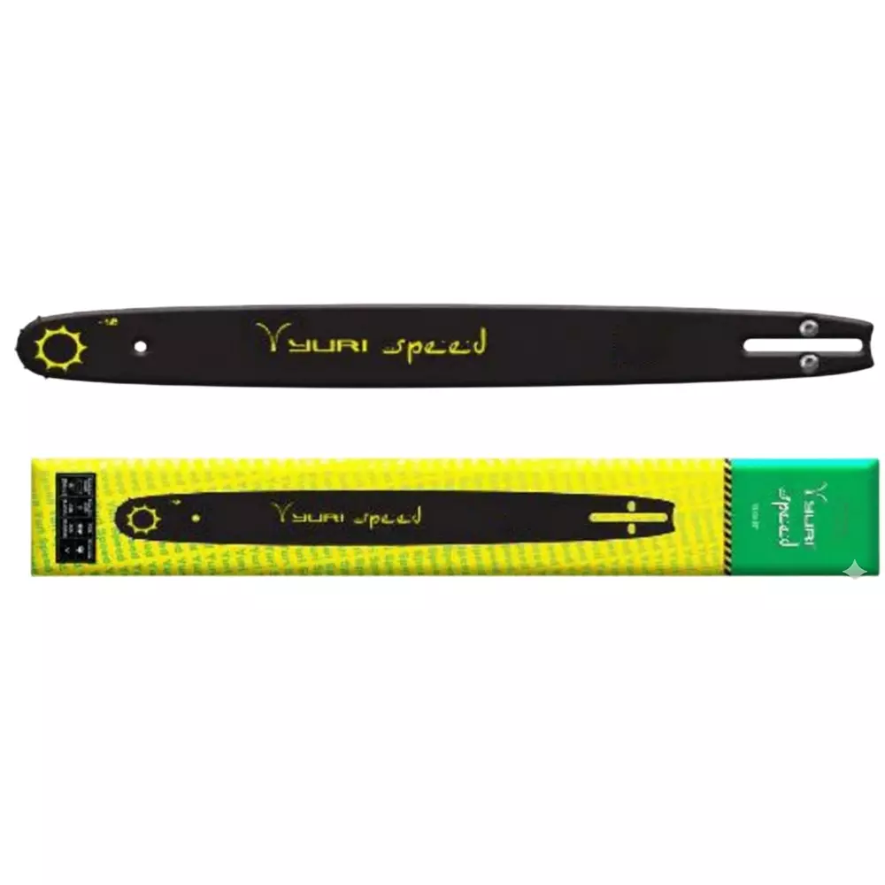 Yuri Speed Guide Bar 457 mm (18 inch) Size Steel For Wood Cutting, Tree Cutting Black