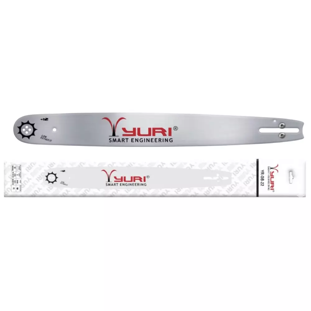 Yuri Guide Bar 559 mm (22 inch) Size Steel For Wood Cutting, Tree Cutting Silver