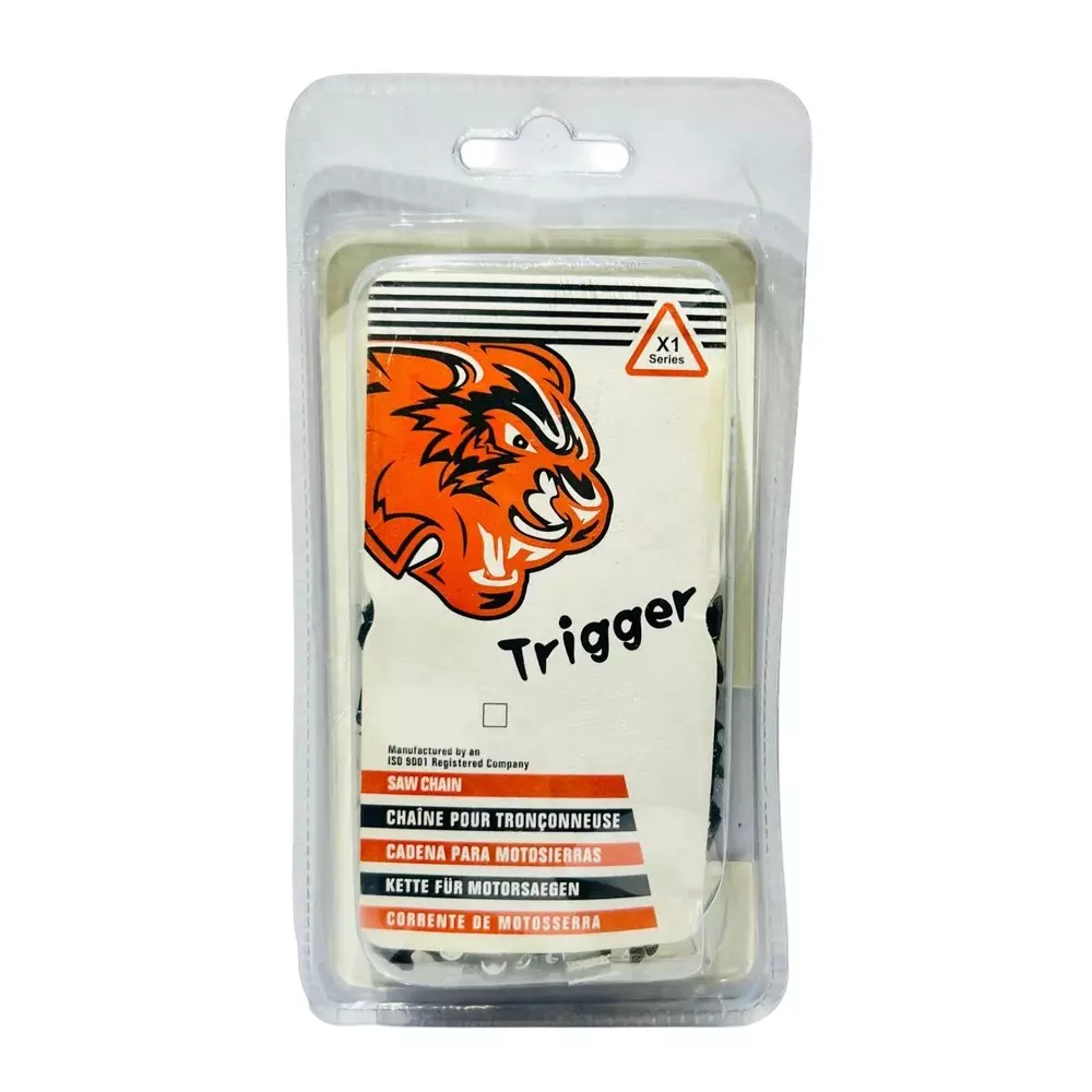 Trigger Saw Chain 400 mm (16 inch) Size Steel For Wood Cutting, Tree Cutting Silver