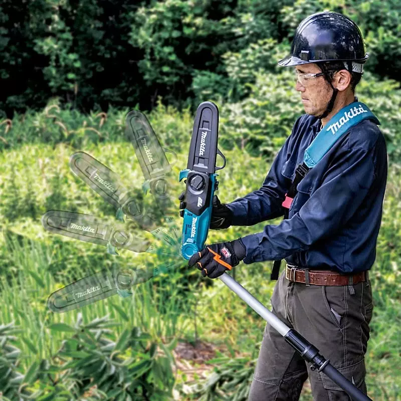 Makita Cordless Pole Saw 6.7 m/s Chain Speed with Battery, Charger and Accessories, DUA200RTE