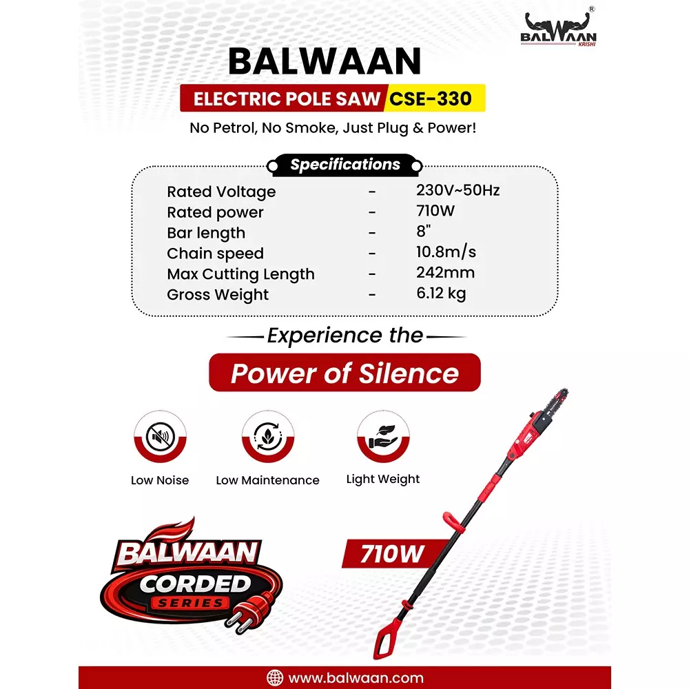 balwaan-electric-pole-saw-710-w-rated-power-230-v-voltage-200-mm-8-inch-bar-length-108-ms-chain-speed-cse-330