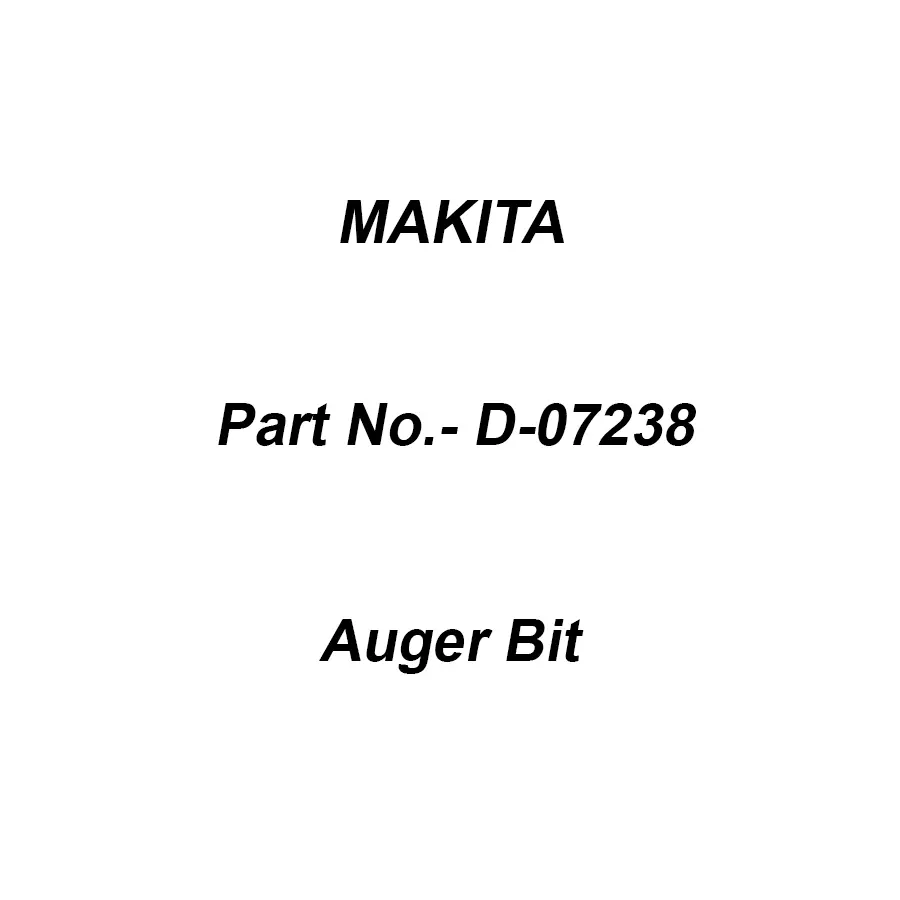 Makita Auger Bit Drill Diameter 6 mm and Length 200 mm, Part No D-07238