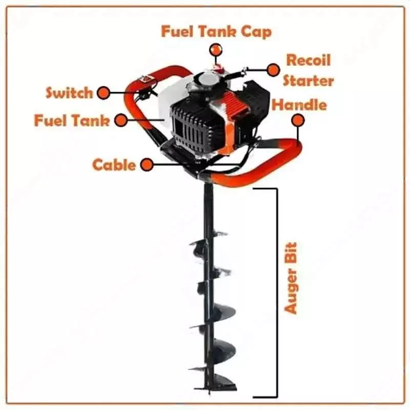 greenleaf-earth-auger-52-cc-2-stroke-petrol-engine-with-8-inch-2032-mm-drill-bit-ea-20