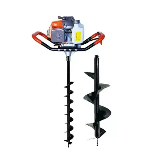 Spear Earth Auger Machine With Bit Kit 3 HP Power 4 & 10 Inch (101.6 & 254 mm) Bit Size 63 cc Displacement 2 Stroke for Farming, Agriculture & Industrial Use