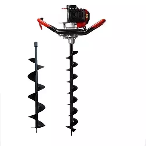 Spear Earth Auger Machine With Bit Kit 2.6 HP Power 4 & 6 Inch (101.6 & 152.4 mm) Bit Size 52 cc Displacement 2 Stroke for Farming, Agriculture & Industrial Use