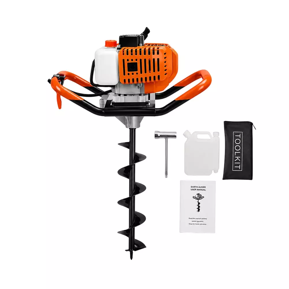 Bharat Saarthi Heavy Duty Earth Auger Machine 52 CC 2 Stroke Petrol Engine With 8 inch (203.2 mm) Drill Bit