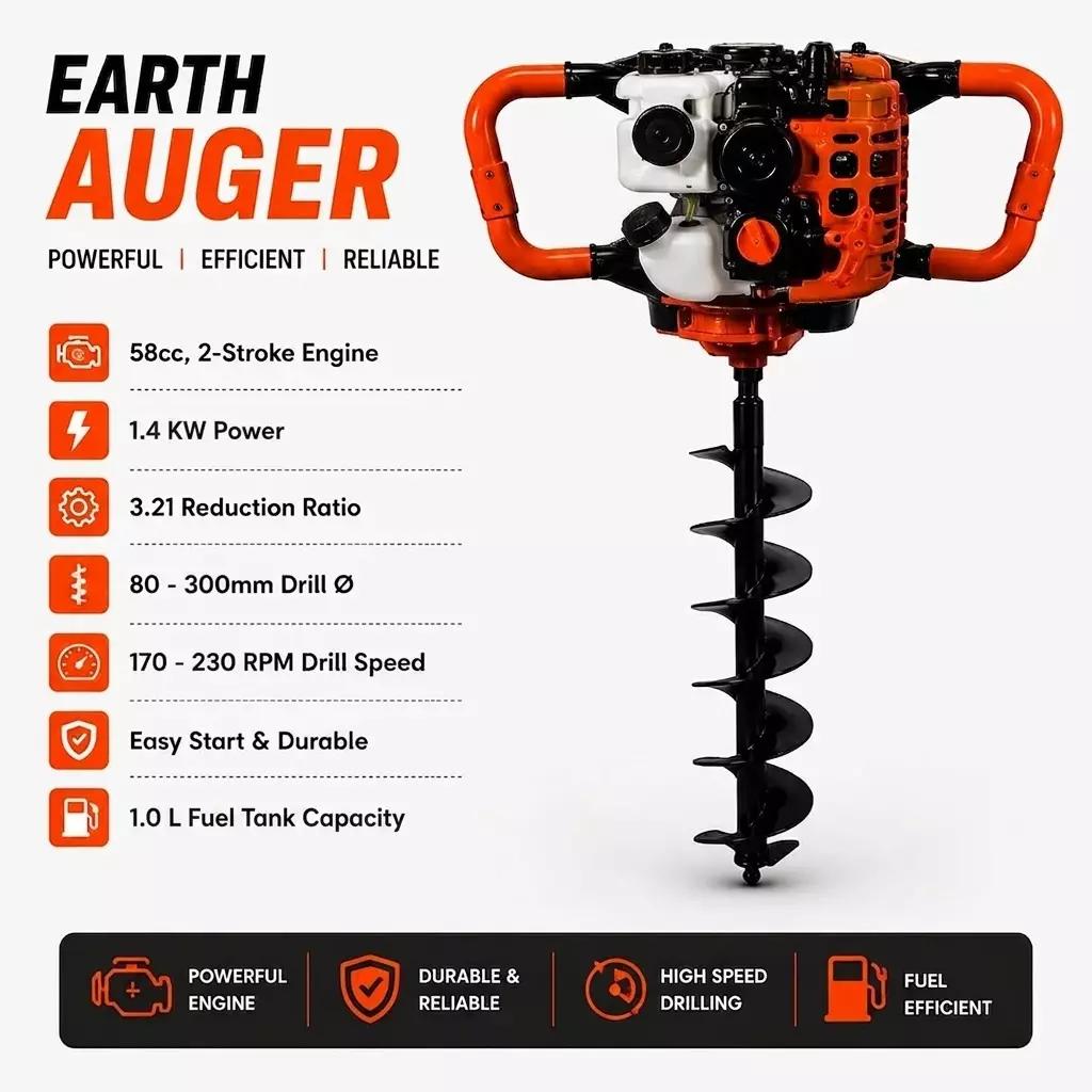 tarvo-14-kw-earth-auger-with-4-inch-100-mm-bit-2-stroke-engine-58-cc-displacement-and-80-300-mm-drill-diameter-aea-58