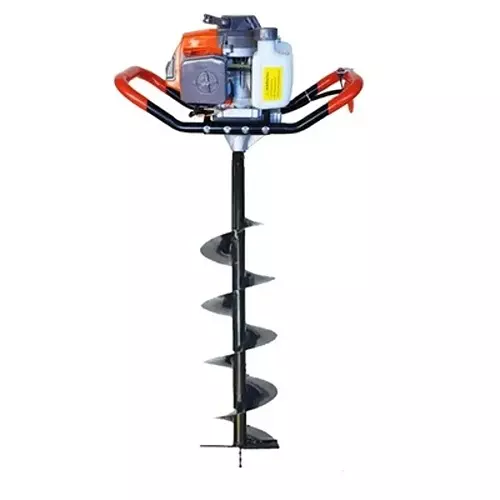Spear Earth Auger Machine With Bit 3 HP Power 8 Inch (203 mm) Bit Size 63 cc Displacement 2 Stroke for Farming, Agriculture & Industrial Use