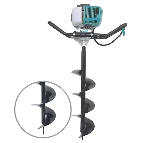 AKARI Gasoline Earth Auger 2 Stroke 250 mm Maximum Hole Capacity 2.6 kW without Rod, APT-EADM-73CC