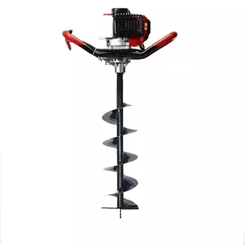 Spear Earth Auger Machine With Bit 2.6 HP Power 8 Inch (203 mm) Bit Size 52 cc Displacement 2 Stroke for Farming, Agriculture & Industrial Use