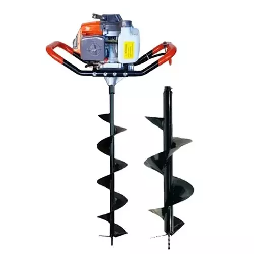 Spear Earth Auger Machine With Bit Kit 3 HP Power 6 & 12 Inch (152.4 & 305 mm) Bit Size 63 cc Displacement 2 Stroke for Farming, Agriculture & Industrial Use