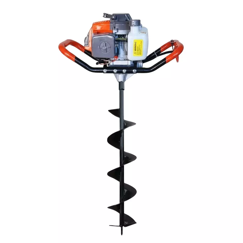 Spear Post Hole Digger Earth Auger Machine with 12 Inch (304.8 mm) Bit Kit 2 Stroke 63 cc Displacement 3 HP Power