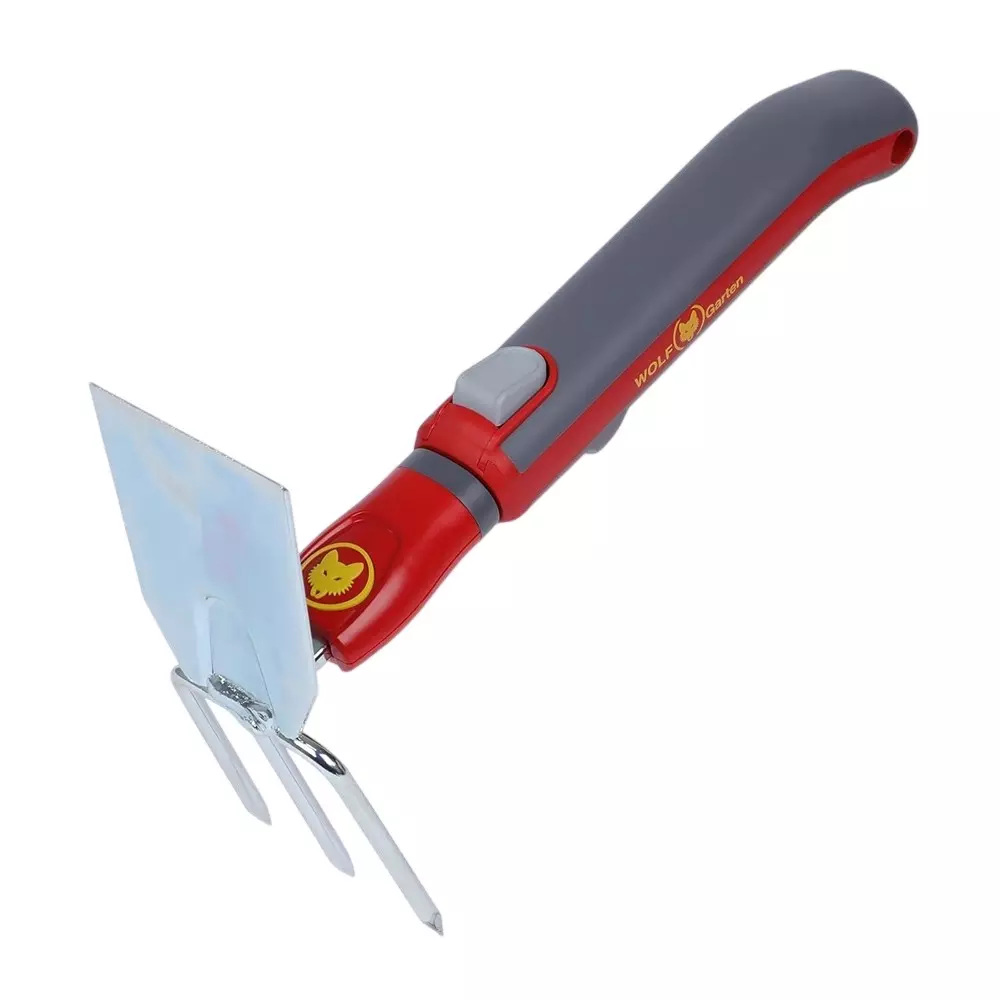 Wolf Garten Double Hoe With Plastic Handle, 7 cm Working Width and 3 Teeth, 71AIE006650