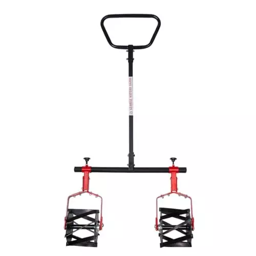 Global Nature Agro Double Roller Weeder Hand Operated Ergonomic Grip for Home, Farming & Gardening