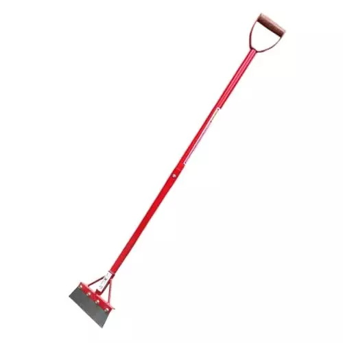 Global Nature Agro Scrapper Weeder With D Grip Handle Kit 8 Inch (20.32 cm) Blade Size Hand Operated 4 ft (121 cm Handle) Wooden Grip for Home, Farming & Gardening